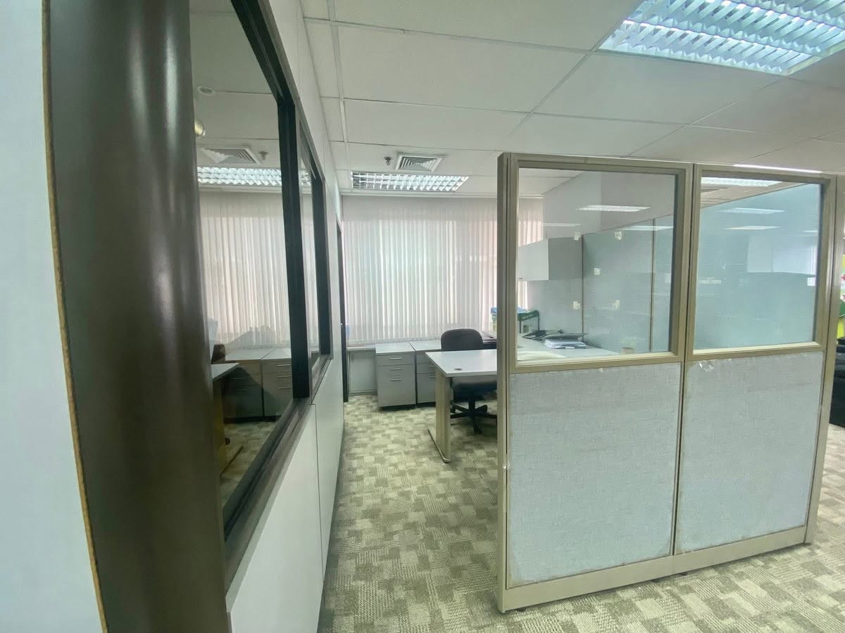 Glass-partitioned room in the office