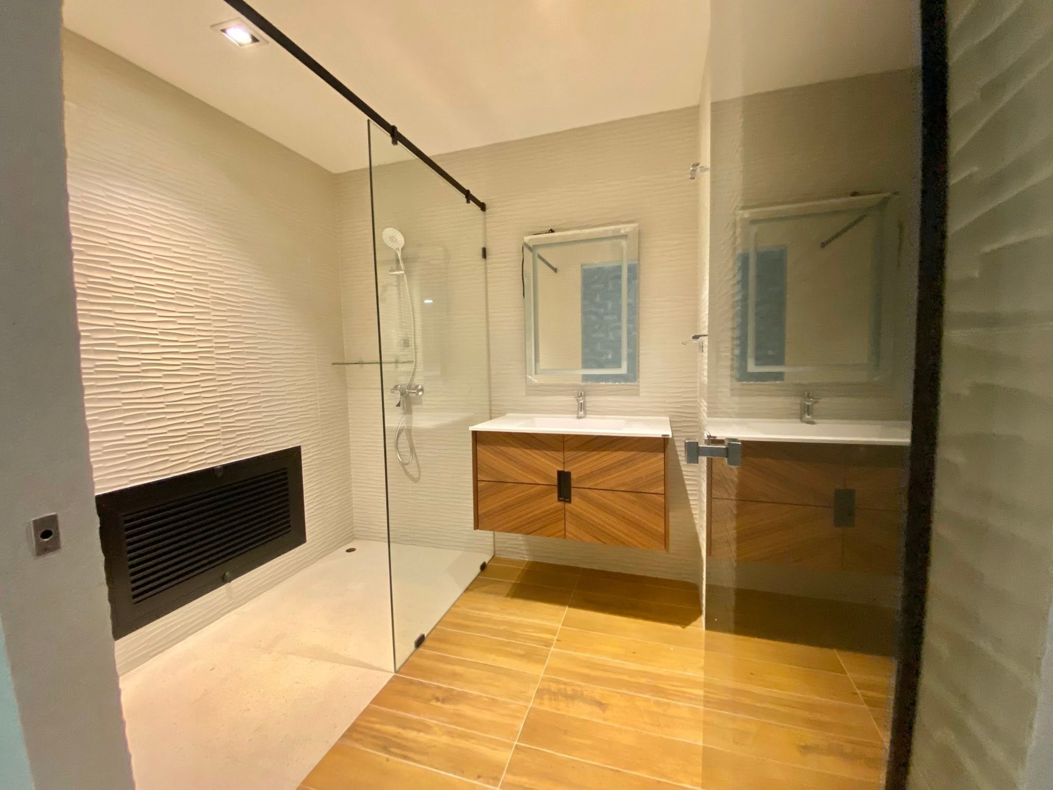 Bathroom with vanity cabinet