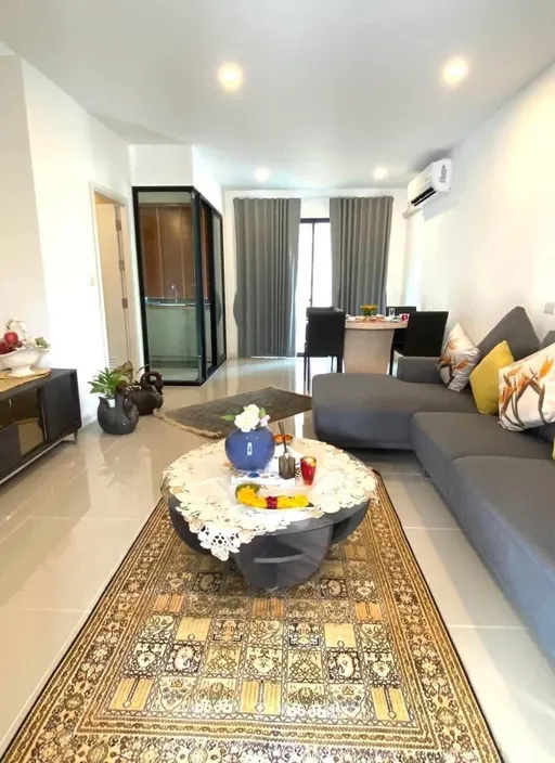 Furnished living room, Patio Srinakarin-Rama 9 townhome