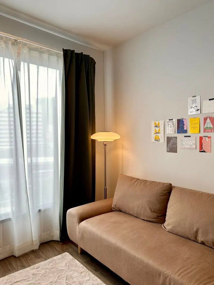 Living room (view 2) of the 1-bedroom condo (35 sq.m.) at Life Ladprao Valley