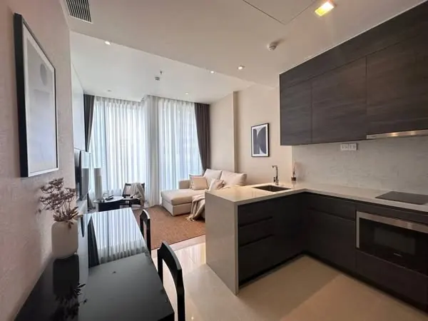Wohnzimmer (Ansicht 4) der 1-Zimmer-Wohnung (47 m²) im The Esse Asoke