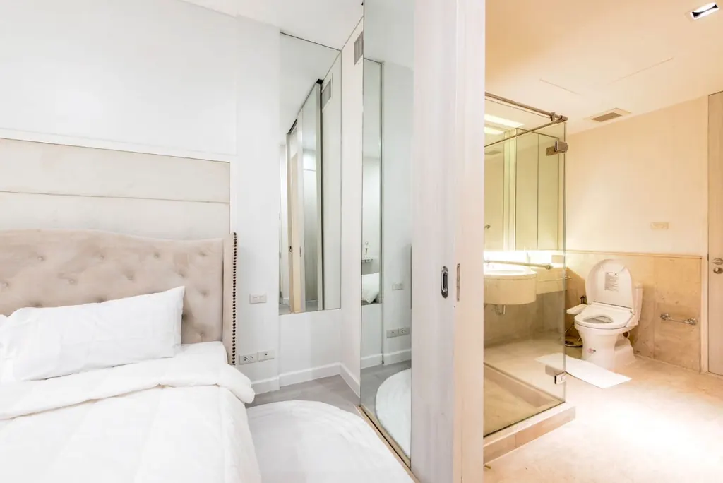 Vincente Sukhumvit 49 Condominium 1房公寓（59.46 平方米）的卧室（景观 2）