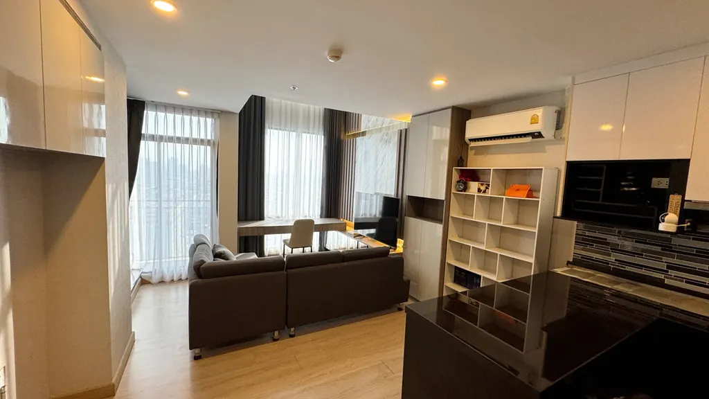 Wohnzimmer (Ansicht 5) der 1-Zimmer-Eigentumswohnung (59 m²) im Bangkok Horizon Sathorn