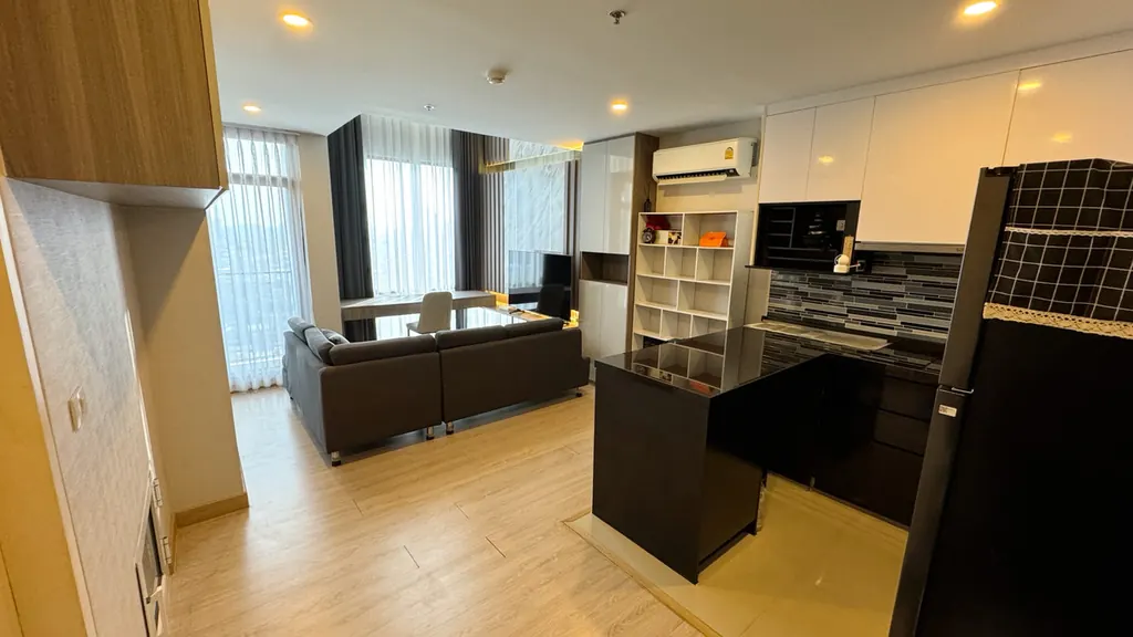 Wohnzimmer (Ansicht 7) der 1-Zimmer-Eigentumswohnung (59 m²) im Bangkok Horizon Sathorn