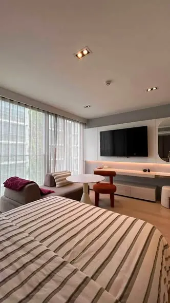 Schlafzimmer (Ansicht 2) der 1-Zimmer-Wohnung (28.5 m²) im SCOPE Promsri