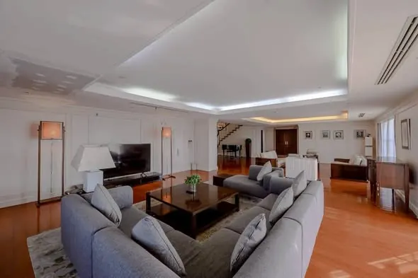 Living room (view 2) of the 4-bedroom condo (698.47 sq.m.) at Las Colinas