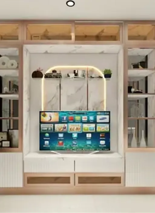Living room of the 1-bedroom condo (45 sq.m.) at Supalai Icon Sathon