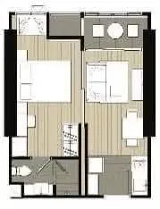Photo 14 of listing DA-3333119: 1-bedroom condo (34 sq.m.) at Ashton Chula Silom