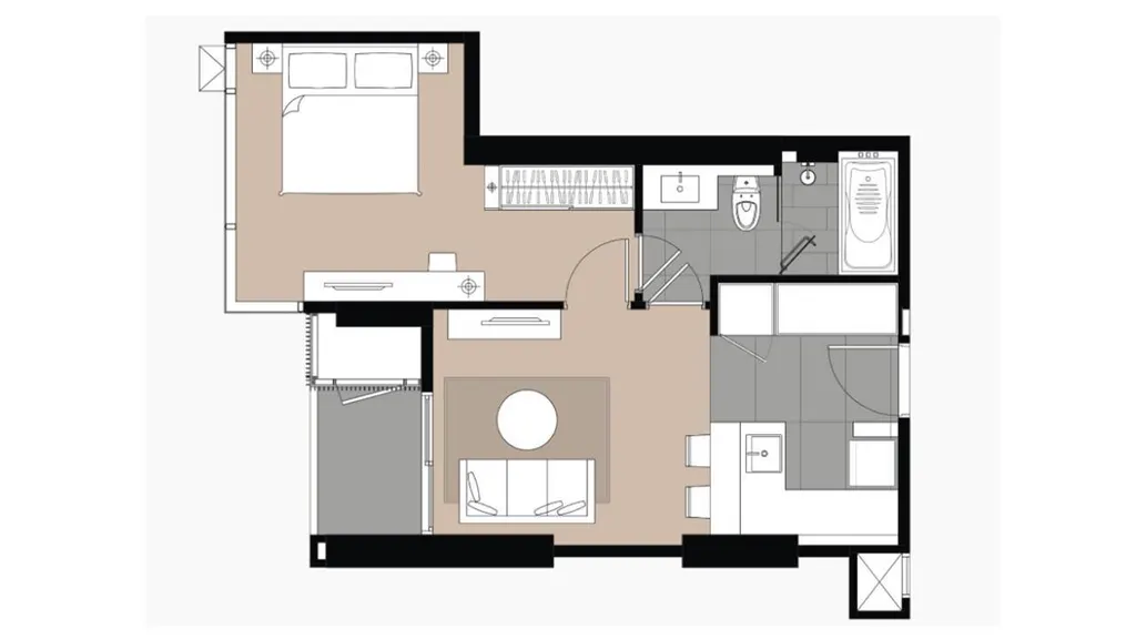 Photo 11 of listing DA-3333265: 1-bedroom condo (44 sq.m.) at Laviq Sukhumvit 57
