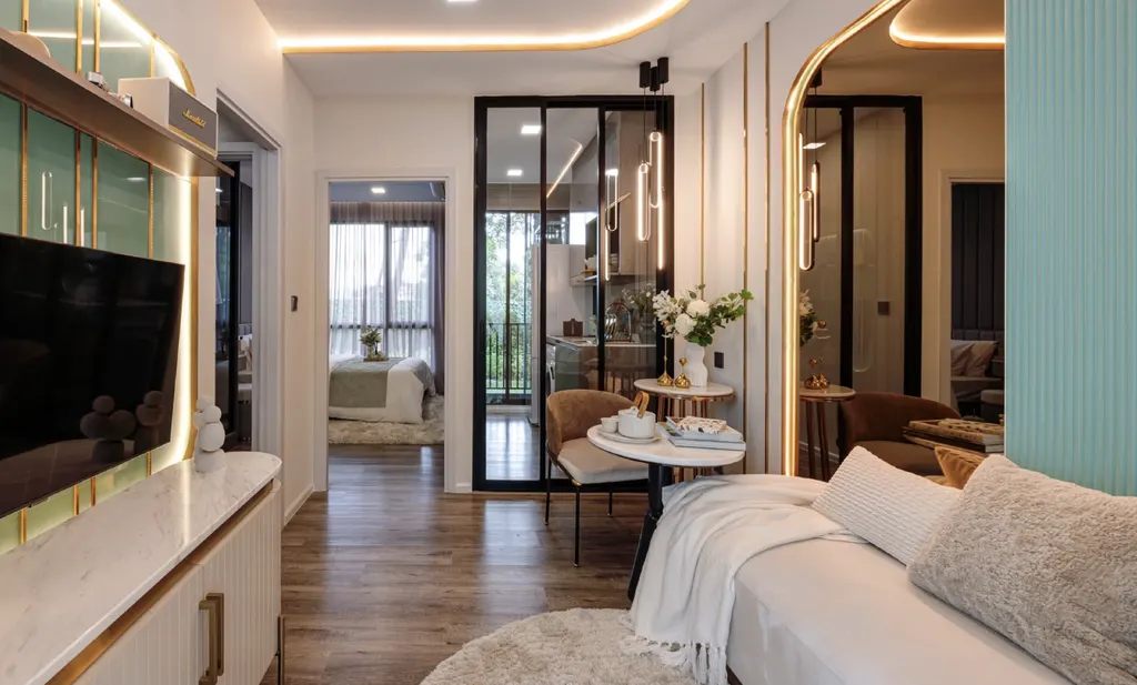 Photo 7 of listing DA-3354865: 1-bedroom condo (28.3 sq.m.) at Modiz Vault Kaset Sripatum