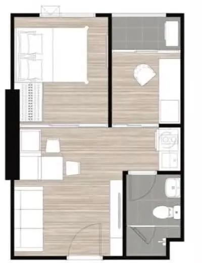Photo 7 of listing DA-3356415: 1-bedroom condo (30 sq.m.) at The Origin Ram 209 Interchange