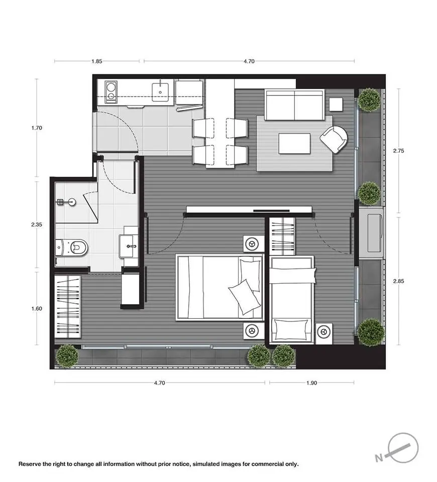 Фото 8 объявления DA-3366051: кондо (1 спальн., 44 м²) в Noble Around Ari