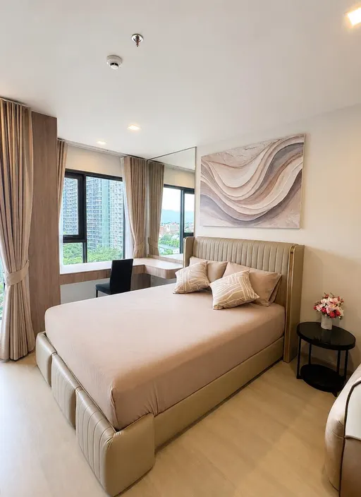 Bedroom of the 1-bedroom condo (29 sq.m.) at Life Phahon-Ladprao