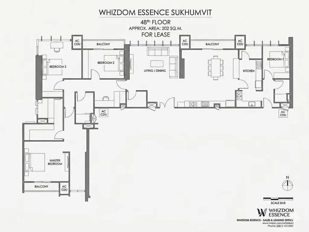 Photo 20 of listing DA-3368698: 4-bedroom condo (202 sq.m.) at Whizdom Essence Sukhumvit