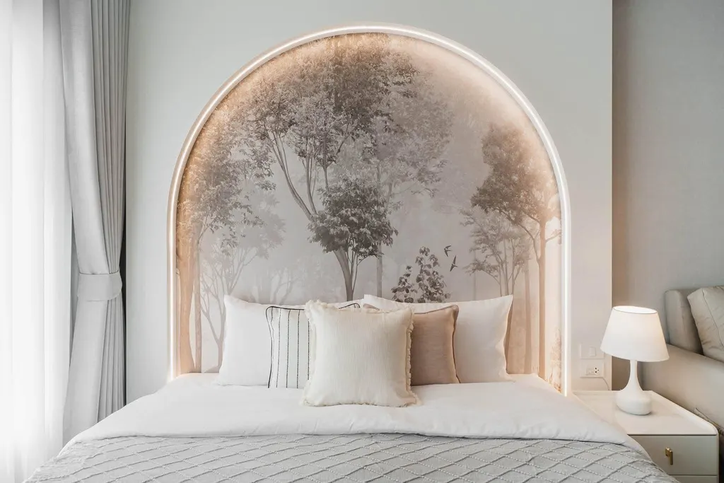 Bedroom of the 1-bedroom condo (28 sq.m.) at Regent Home Bangna