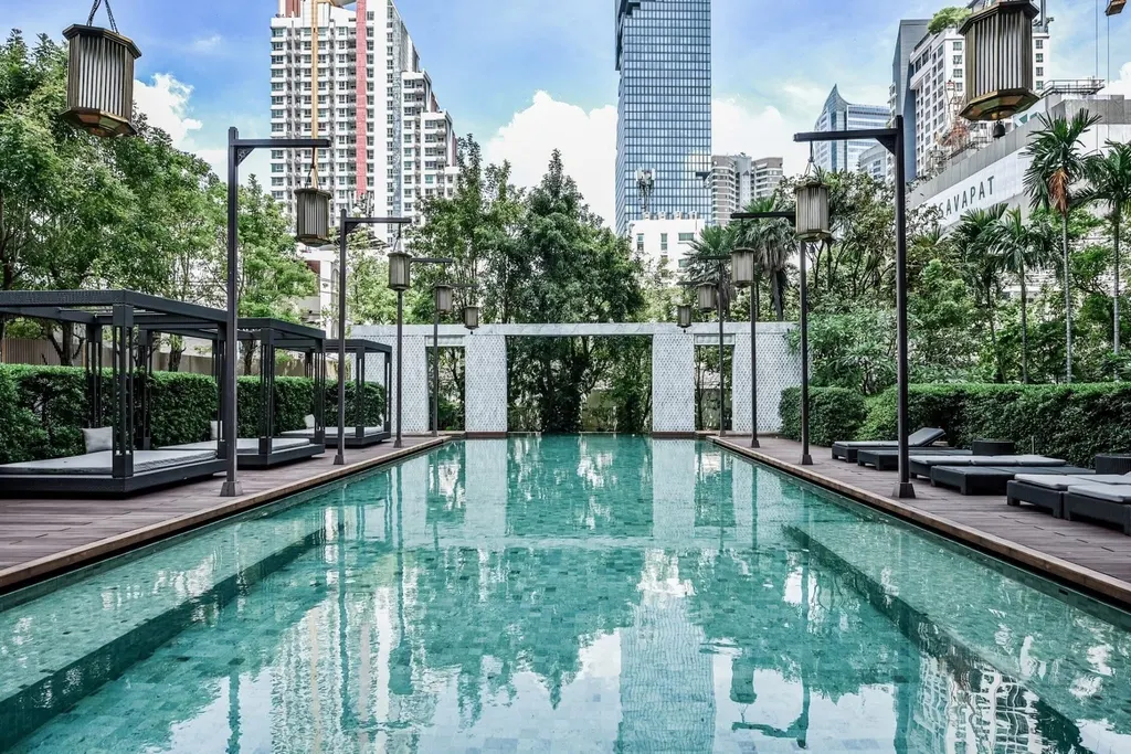 Shared swimming pool at The Address Sathorn
