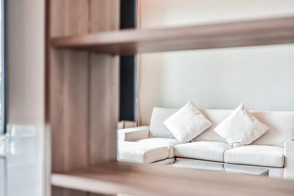 Living room (view 3) of the 2-bedroom condo (80 sq.m.) at The Address Sathorn