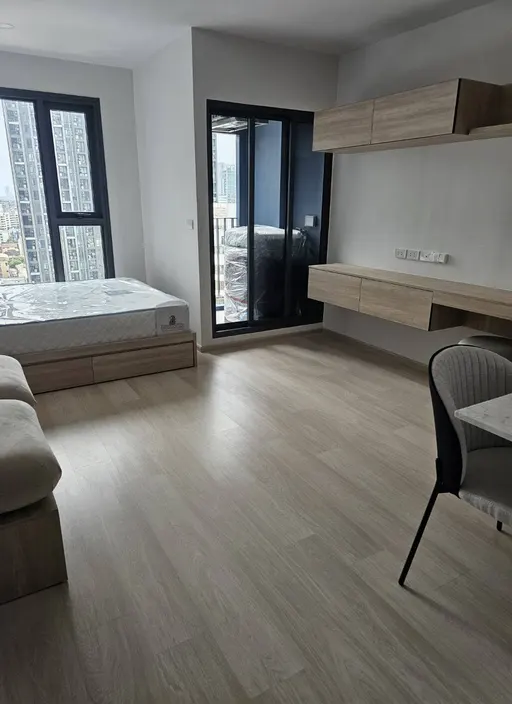 Bedroom of the 1-bedroom condo (27 sq.m.) at Aspire Vibha-Victory
