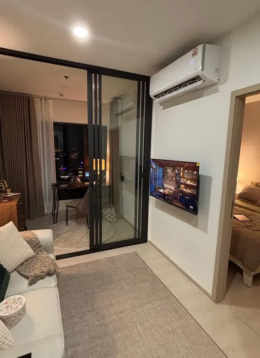 ห้องนั่งเล่น ของคอนโด 1 ห้องนอน 35.33 ตร.ม. ไลฟ์ เจริญนคร-สาทร