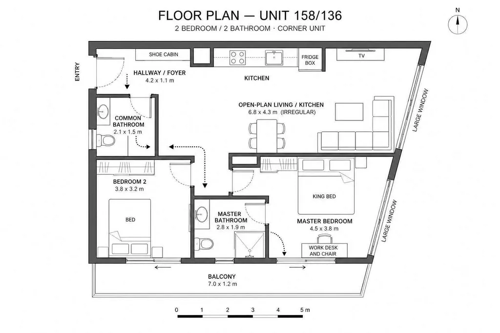 Photo 9 de l'annonce DA-3407463 : condo de 2 chambre(s) (70 m²) à Baan Pathumwan Condominium
