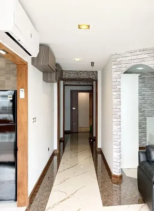 Living room of the 1-bedroom condo (63 sq.m.) at Icon 3 Condominium
