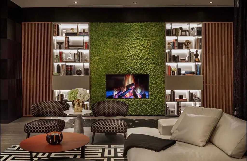 Living room (view 2) of the 2-bedroom condo (234 sq.m.) at The Ritz-Carlton Residences Bangkok