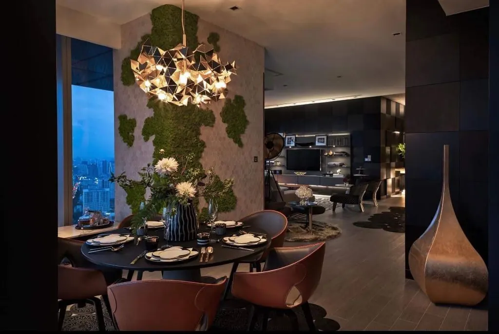 Living room (view 6) of the 2-bedroom condo (234 sq.m.) at The Ritz-Carlton Residences Bangkok