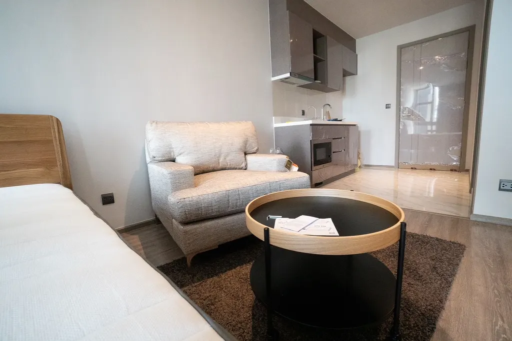 Bedroom (view 3) of the 1-bedroom condo (30 sq.m.) at Rhythm Ekkamai