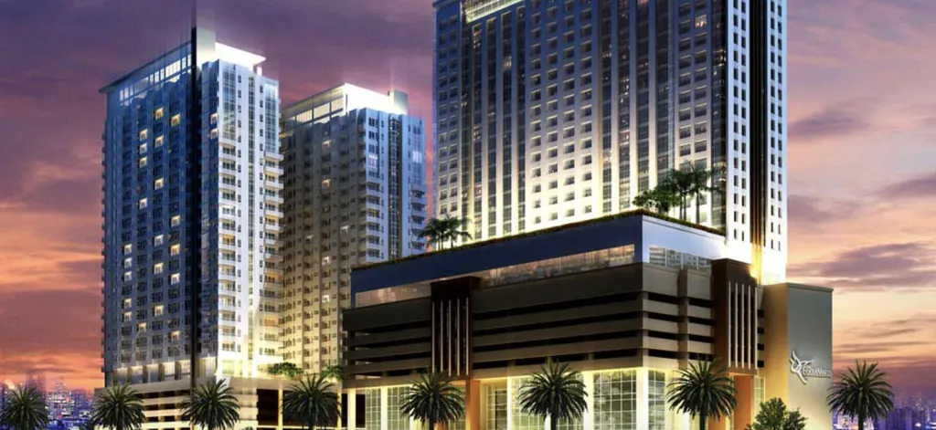 High-rise condominium towers at dusk in the Srinagarindra area along the MRT Yellow Line (article illustration)
